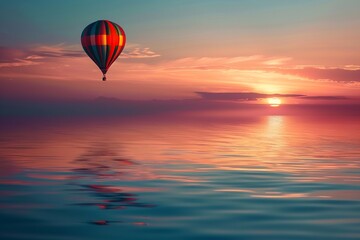 Obraz premium Gorgeous balloons soaring against a stunning backdrop, evoking wonder and joy. Ideal for uplifting designs and conveying a sense of freedom and beauty 