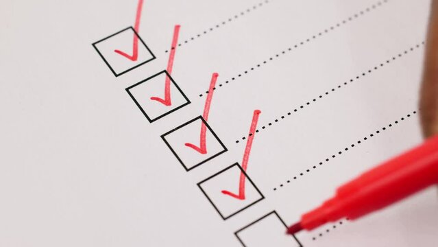 African American Hand Marking Check Mark