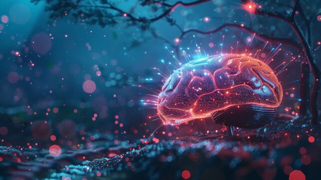Glowing Brain in Forest 1