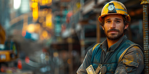 Naklejka premium Construction Worker - Urban Renewal