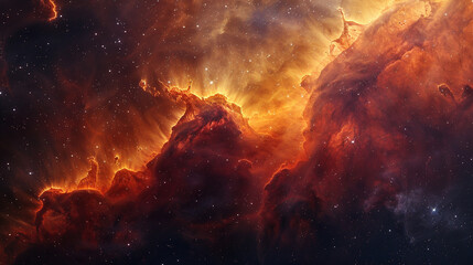 Vibrant Photo of a Nebula's Star-Studded Beauty Exploring the Celestial Splendor of Deep Space in Vivid Detail