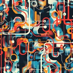  Абстрактный узор, вдохновленный технологическим влиянием