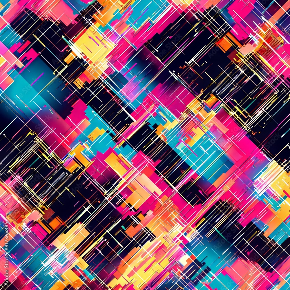 Poster abstract pattern, offering a glimpse into the world of digital distortion