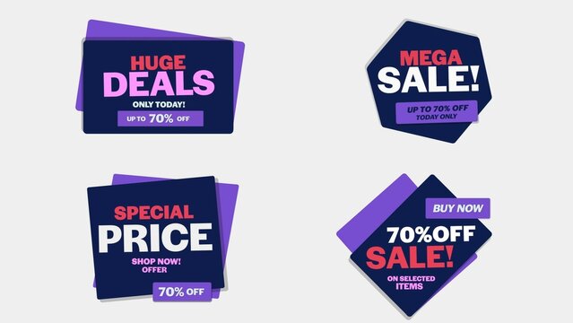 Sale Discount Banners 59 , Fully Editable and Animated