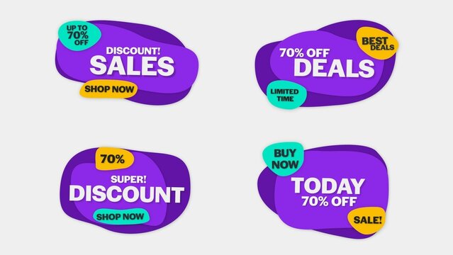 Sale Discount Banners 62 , Fully Editable and Animated