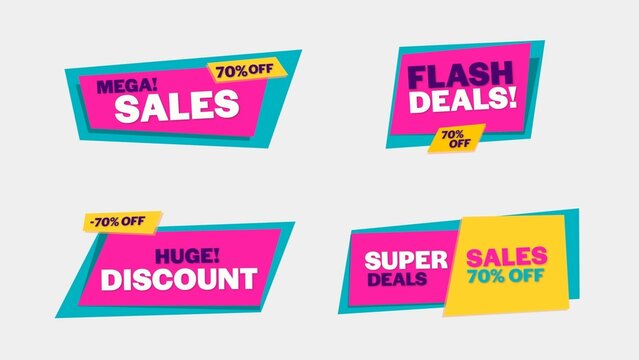 Sale Discount Banners 69 , Fully Editable and Animated