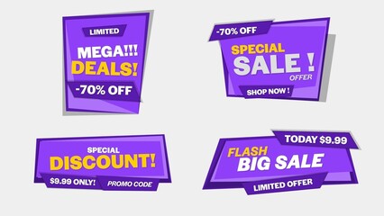 Sale Discount Banners 71 , Fully Editable and Animated