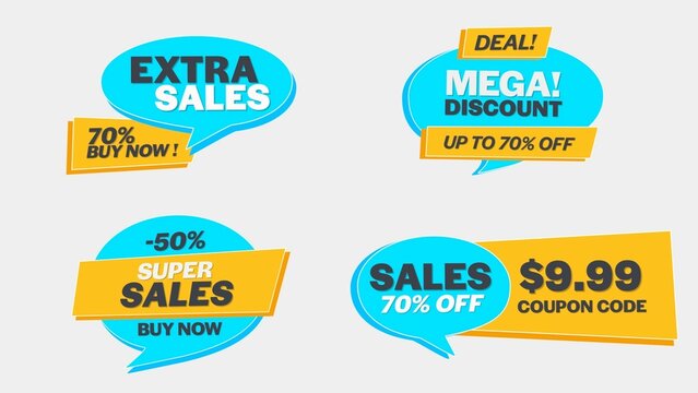 Sale Discount Banners 74 , Fully Editable and Animated