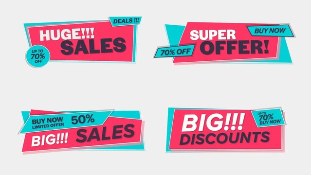 Sale Discount Banners 73 , Fully Editable and Animated
