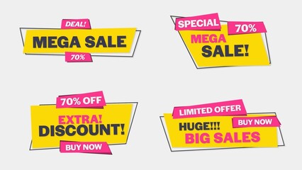 Sale Discount Banners 77 , Fully Editable and Animated