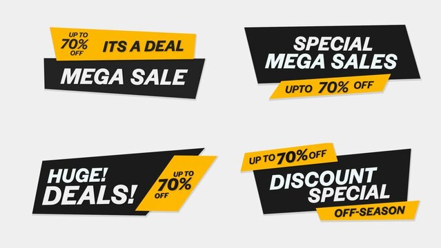 Sale Discount Banners 79 , Fully Editable and Animated