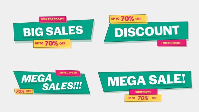 Sale Discount Banners 83 , Fully Editable and Animated