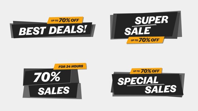 Sale Discount Banners 87 , Fully Editable and Animated