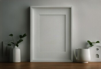 mockup square frame White