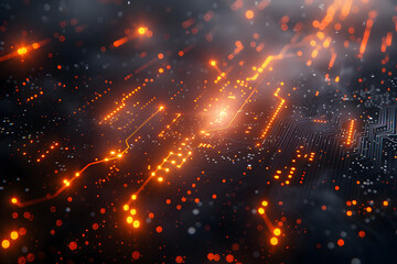 Fototapeta premium Futuristic Fusion: Abstract Textures Meet Circuitry in a World of Innovation