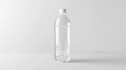 Plastic Bottle Serum Mockup Isolated on White Background
