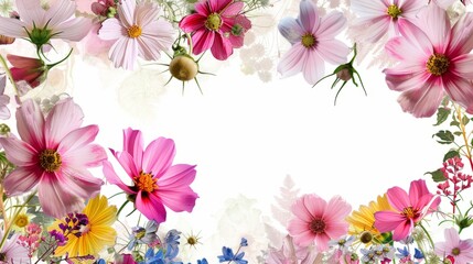 Fototapeta premium frame of flowers