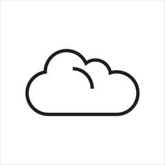 partly cloudy vector icon line template