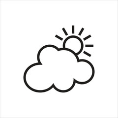 partly cloudy vector icon line template