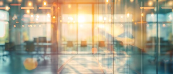 Blurred glass wall of a modern office building, concept background office and financial center