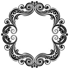 Retro victorian swirly borders and ornamental corners vector elements for vintage frames design 