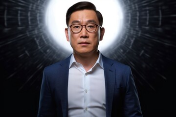 portrait of an asian middle-aged man