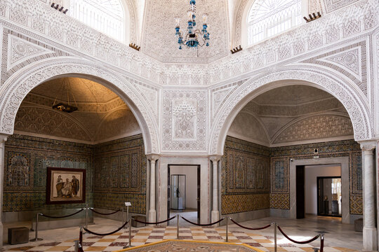 TUNIS, TUNISIA - APRIL 2 2024: Virgil hall from Roman period in National Bardo Museum in Tunisia