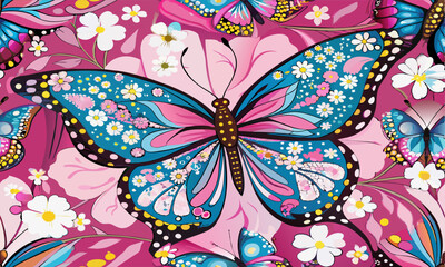 background with butterflies