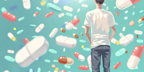 Incontinence medication: A person goes about their daily routine without worry, confident in their ability to manage