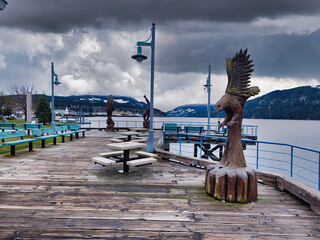 Waterfront Park and Playground in Port Alberni, Vancouver Island, British Colombia, Canada