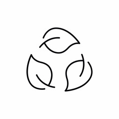 leaf environment triangle recycling icon