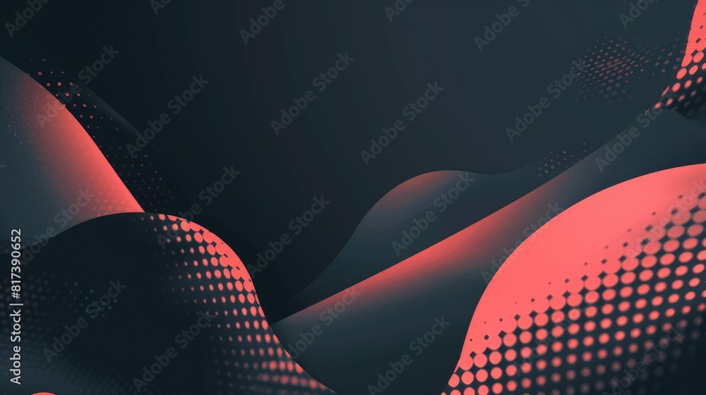 Poster pink and black abstract background with halftone pattern. aig51a.