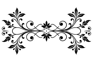 Set of ornamental borders vector art illustration