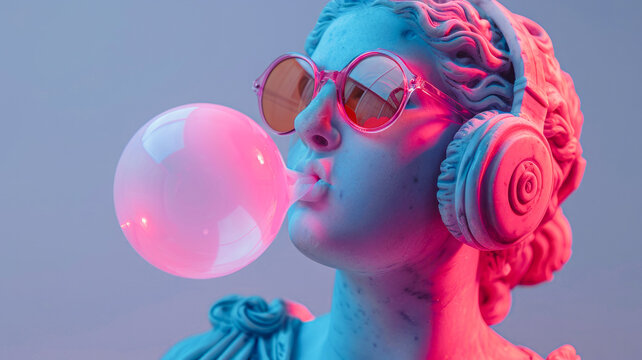 Classical Remix: A Playful Fusion of Ancient Art and Modern Whimsy