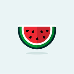  Watermelon Slice Vector, Ideal for Icon or Logo Designs.	
