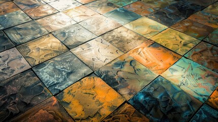 Fototapeta premium various types of floors abstract background