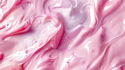 Smooth background of fruit yogurt, cream smooth liquid flows paint-like texture. realistic