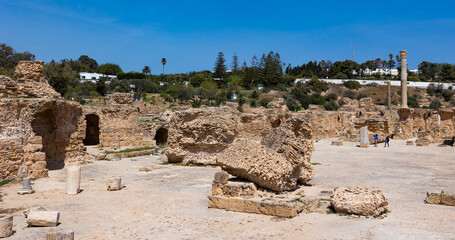 Obraz premium Ruins of Antonines thermal baths at Carthage. Tunisia, Africa
