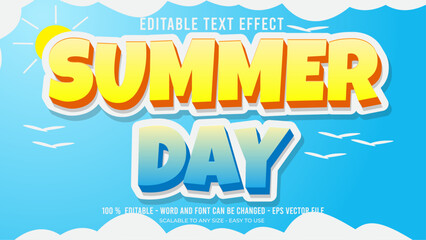 Obraz premium summer day editable text effect