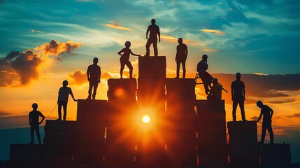 Fototapeta premium Career development courses offered online, comprehensive and motivating