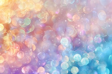 Abstract Colorful Pastel Bokeh Background. Generative AI.