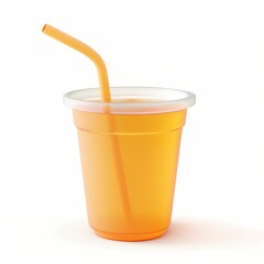 cute Juice icon, 3D render, white background, generative AI
