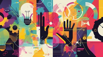 Design art concept abstract contemporary modern background business graphic idea.