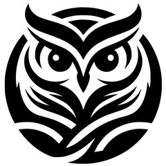 Owl head silhouette