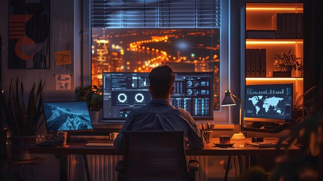 Enhancing remote work environments with smart technology, optimizing productivity and comfort