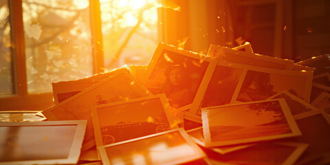The warm amber of old photographs flicker in nostalgia. Antique film.
