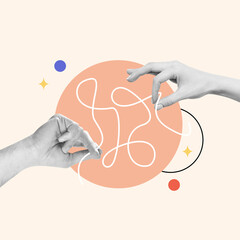 Hands, working, together, untangle, rope, Composite Image, Hand, Strategy, Solution, Creativity,...