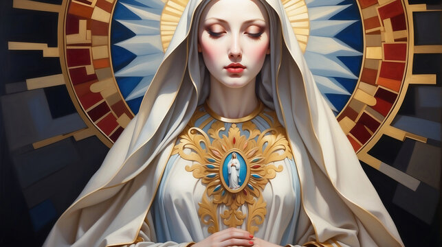 Virgin mary, saints, Catholic worship, community, religion, spirituality, faith, sermon, congregation,