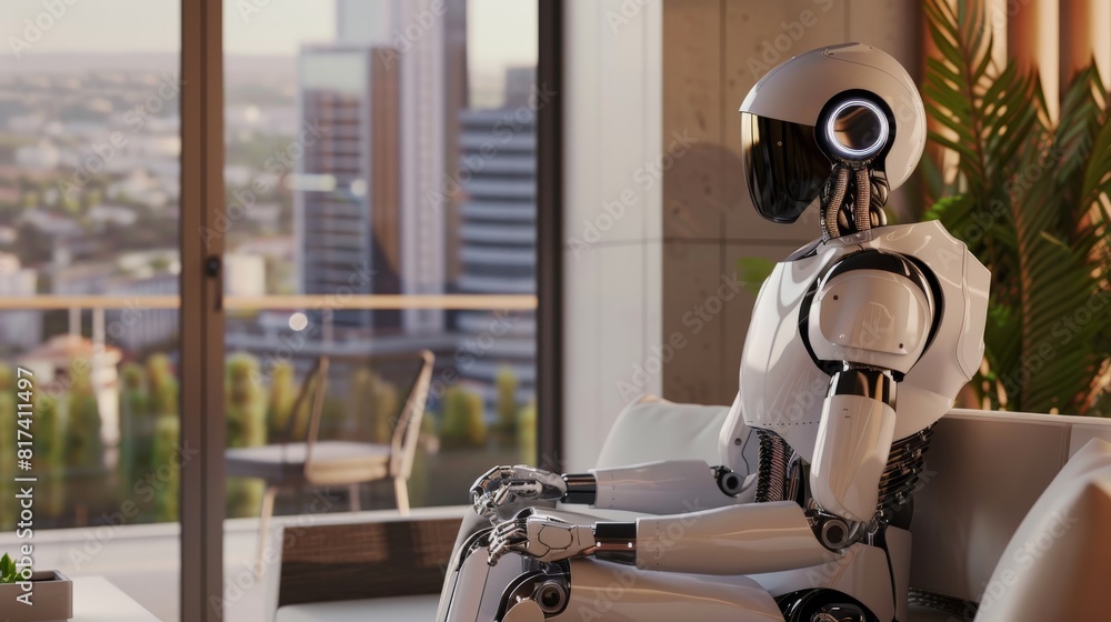 Poster seamless integration of open ai technology into everyday life, enhancing efficiency and convenience.