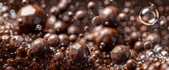 Abstract Background World Chocolate Day, Chocolate Bubbles, World Chocolate Day Background